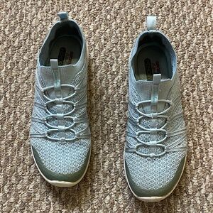 Skechers Light Gray Knit Sneakers